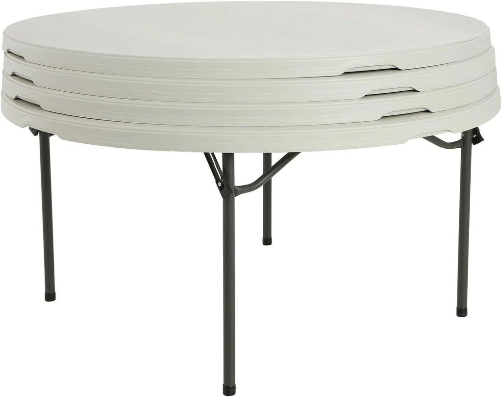 Lifetime 5 ft Round Folding Table 4 Pack, Commercial Grade, White