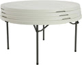 Lifetime 5 ft Round Folding Table 4 Pack, Commercial Grade, White