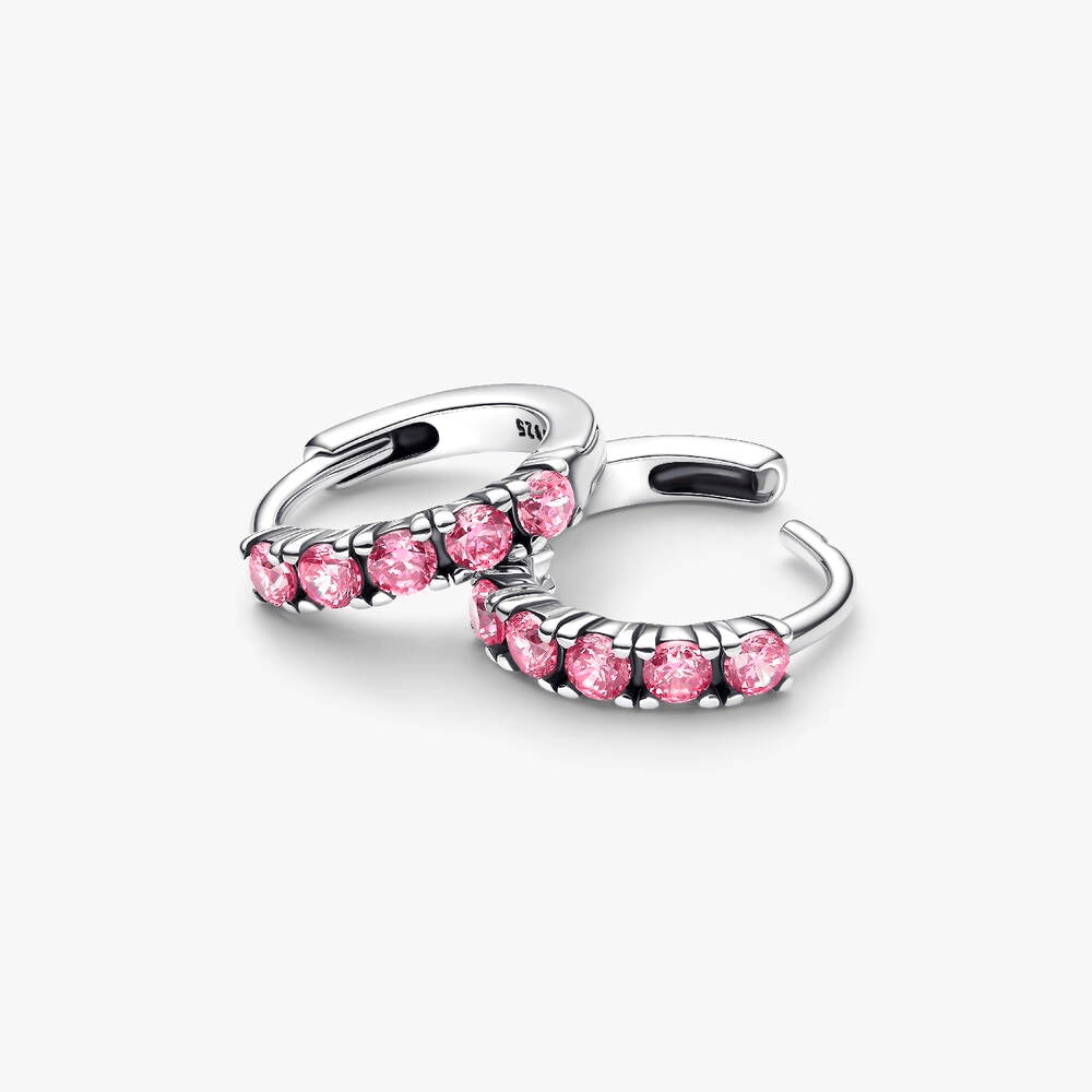 Pink Huggie Earrings