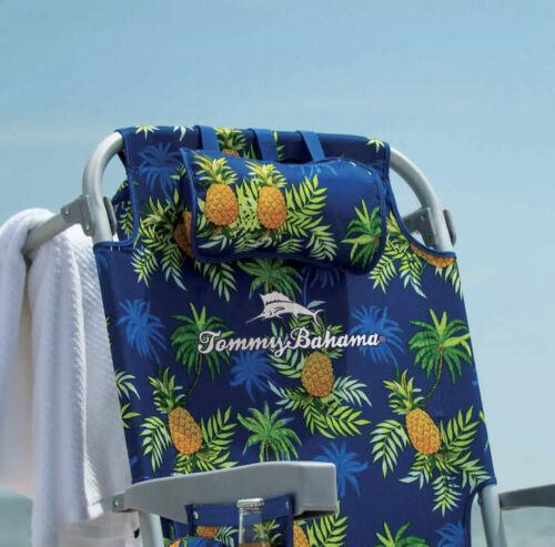 Tommy Bahama Folding Beach Deck Chair, Blue, Polyester Blend, Aluminum Frame - 735752