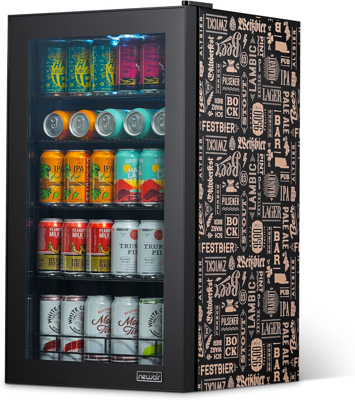 Beverage Refrigerator Cooler, 126 Cans, Right Hinge Glass Door - AB-1200