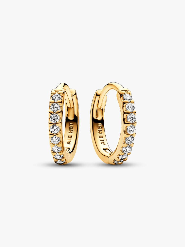 Sparkling Huggie Hoop Earrings