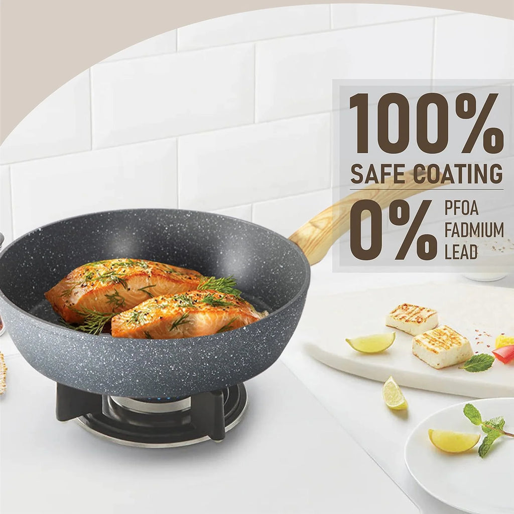 Kitchen Academy 12 Piece Green Granite Nonstick Induction Cookware Set - KA-CS01