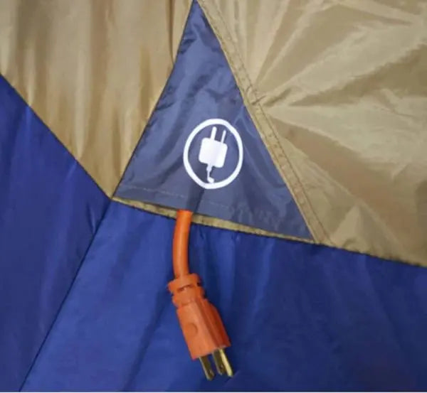 Ozark Trail 14-Person 3 Season Cabin Tent, Blue Yellow, 20 Inches Floor Width, 78 Inches Height - Base Camp