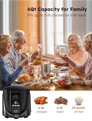 Nuwave Duet Air Fryer And Electric Pressure Cooker Combo, 6 QT Stainless Steel Pot