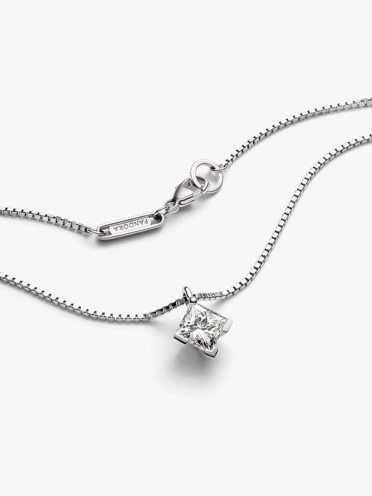 Pandora Nova 14k White Gold Lab-grown Diamond Pendant Necklace