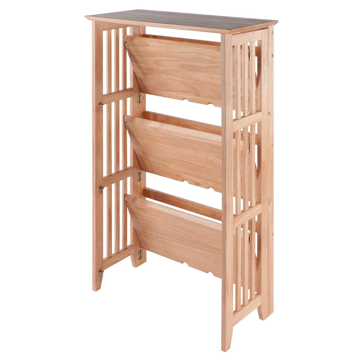 Winsome 3-Section Foldable Shelf, Natural Finish - 25.98 x 12.28 x 42.00 Inches