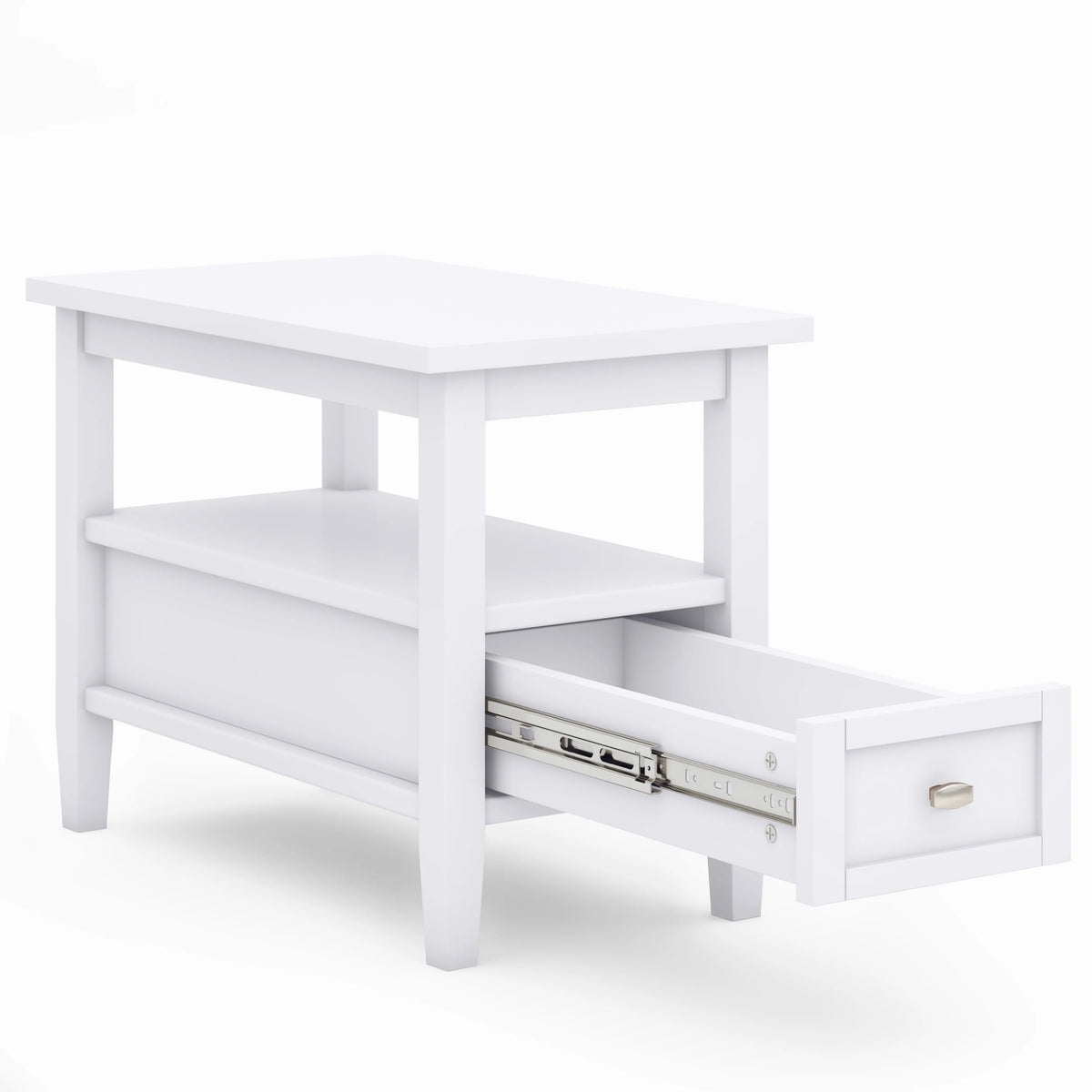Solid Wood Narrow Side Table, 14 in Wide, 24 in D x 14 in W x 20 in H
