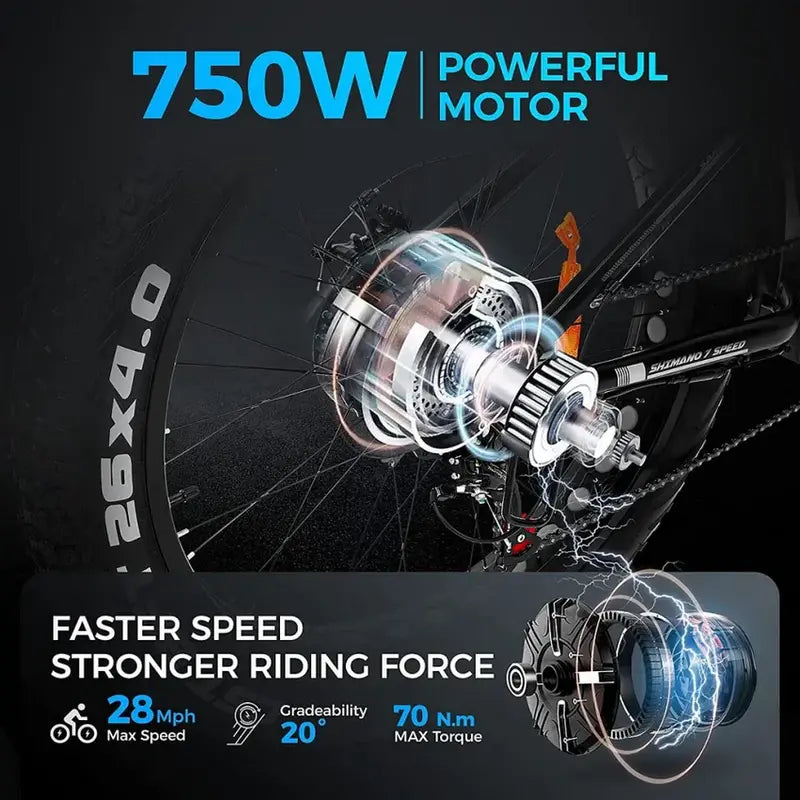 Electric Bike 48V/15Ah Lithium Battery - 750W