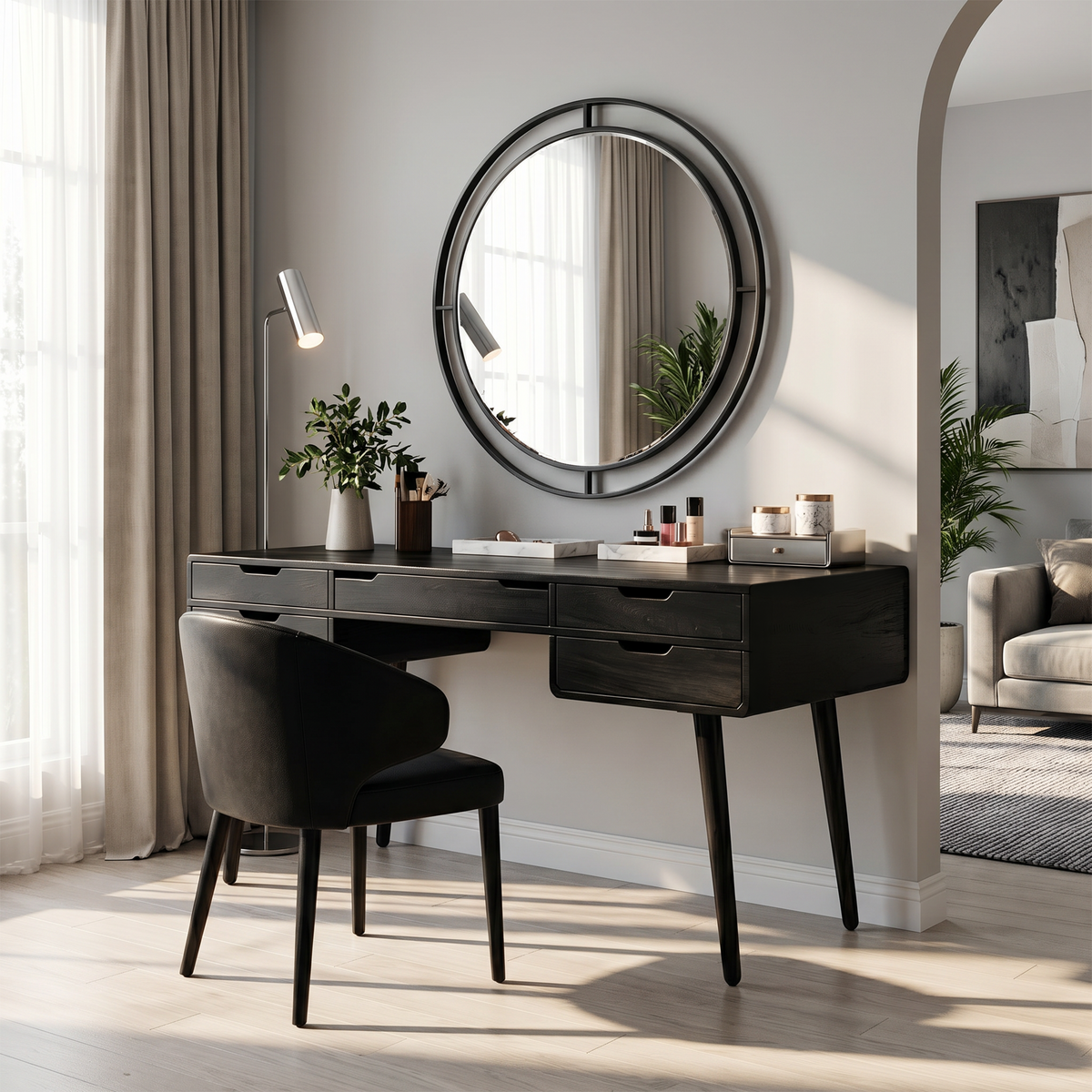 Classic Makeup Vanity Desk Dressing Room Beauty Area Personal Space