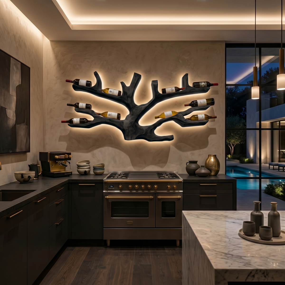 Artistic Wine Holder Wall Rack For Home Bar
