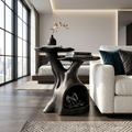 Contemporary Dual Tier Side Table Designer Residence