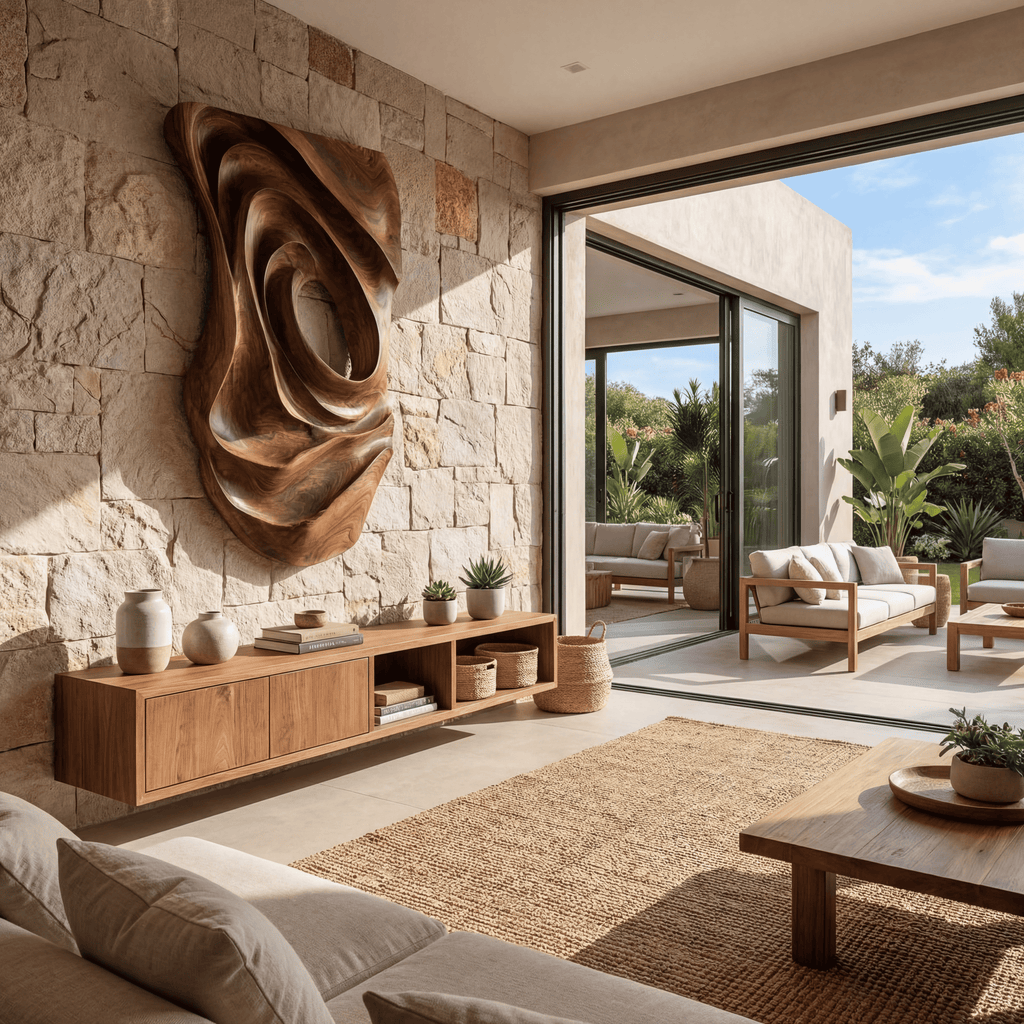 Contemporary Fluid Wall Art Panel For Entryway Interior