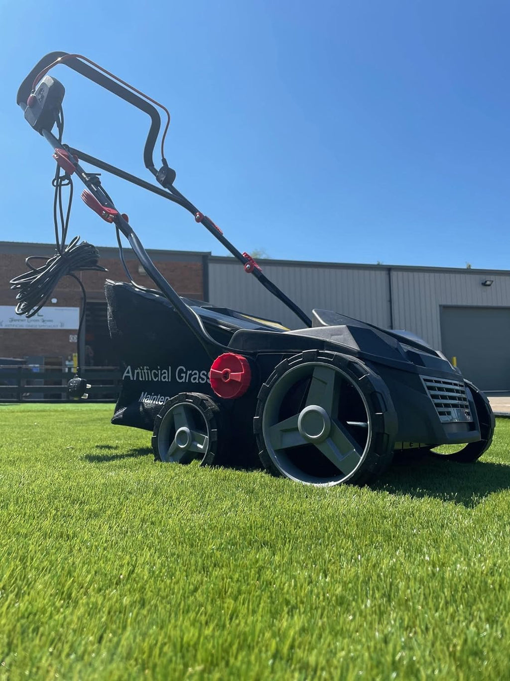 Forever Green Lawns Limited Artificial Turf Power Brush Sweeper, 50 L, 380mm, 110 Volts - Sweepy Box USA