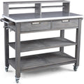 Maho Solid Teak Outdoor Potting Bench - Gray
