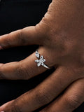 Sparkling Herbarium Cluster Open Ring