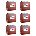 Trojan Battery 6V 225Ah Deep Cycle Flooded Lead Acid Golf Cart Batteries, 6-Pack 36V - T-105