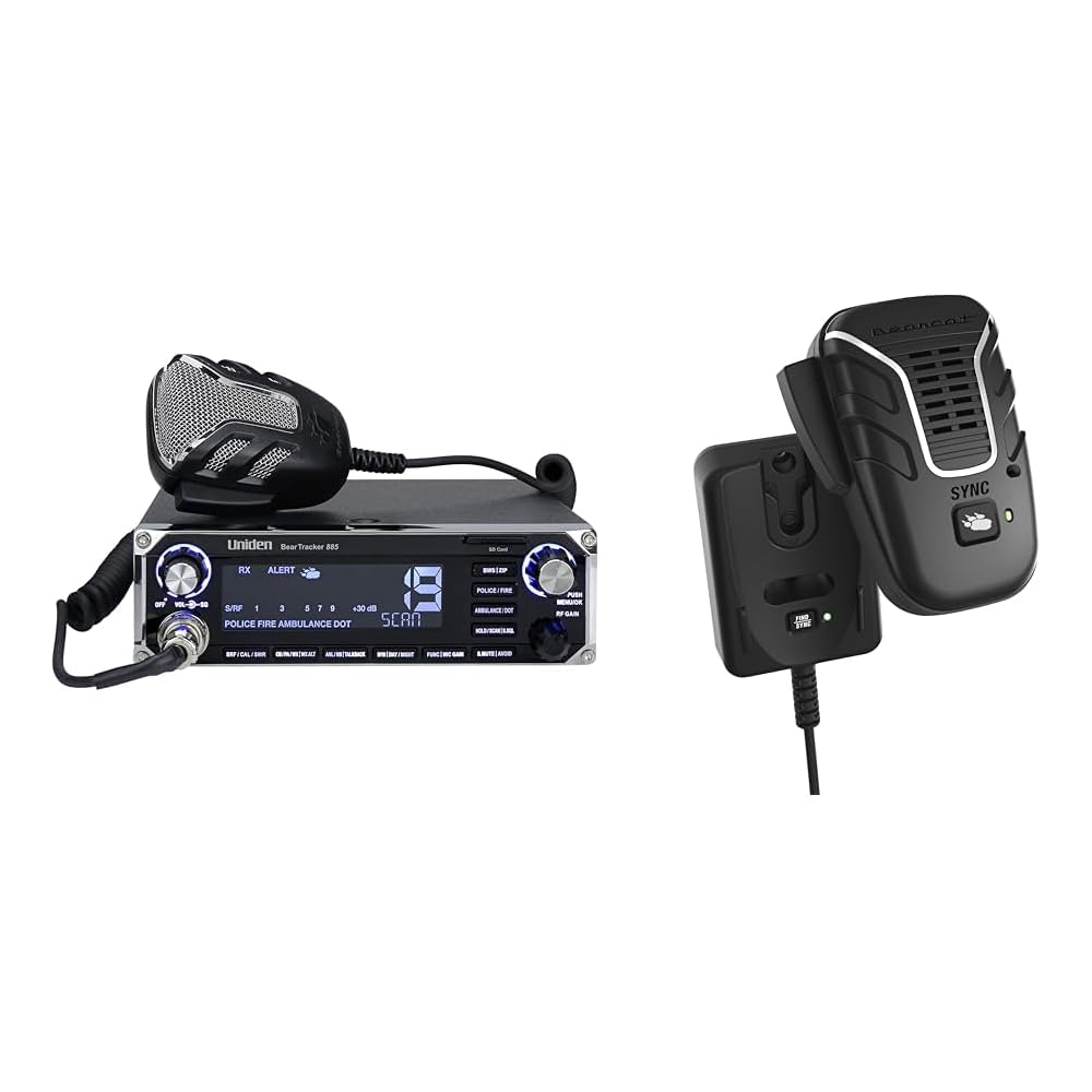 Uniden BEARTRACKER 885 Hybrid 40-Channel CB Radio And Scanner Bundle - 885