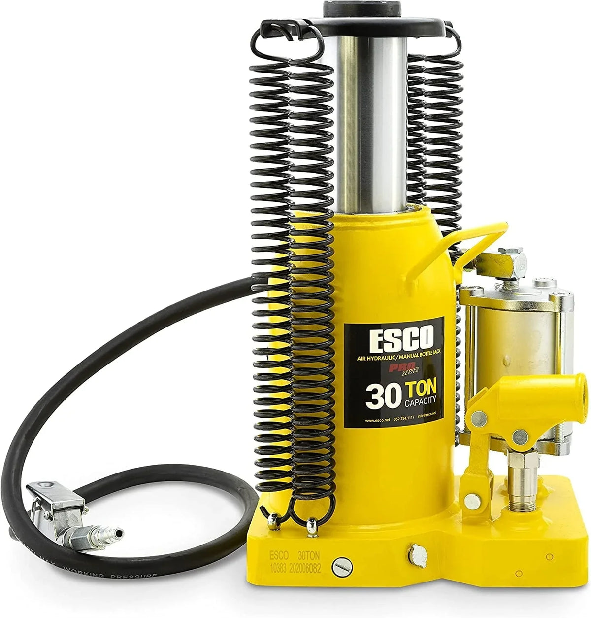 ESCO 30 Ton Pro Series Air Hydraulic Bottle Jack - 10383