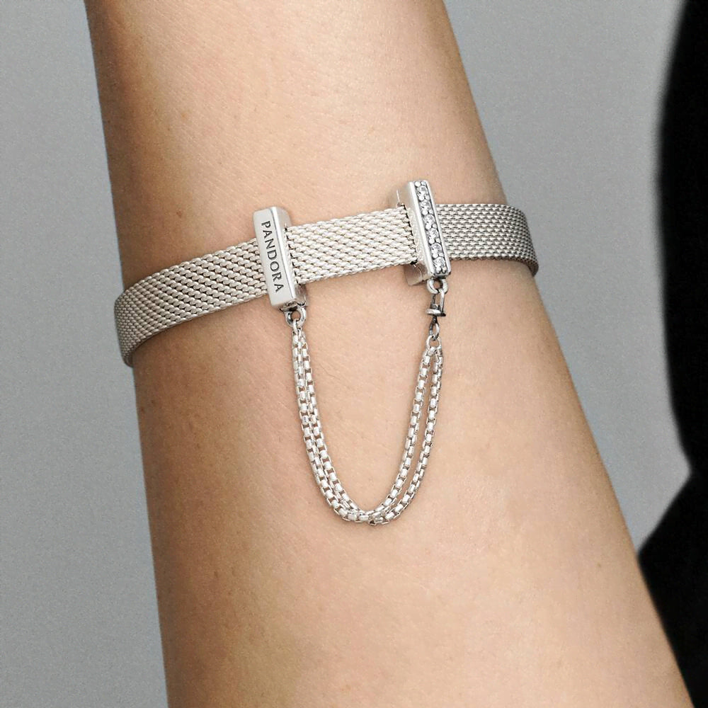 Pandora Reflexions™ Sparkling Safety Chain Clip Charm