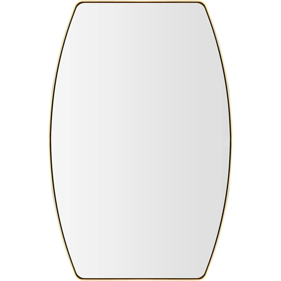 Oblong Metal Wall Mirror, 18 or 24 - Black, Gold, or Silver