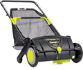 21-Inch Leaf And Grass Push Lawn Sweeper - Black