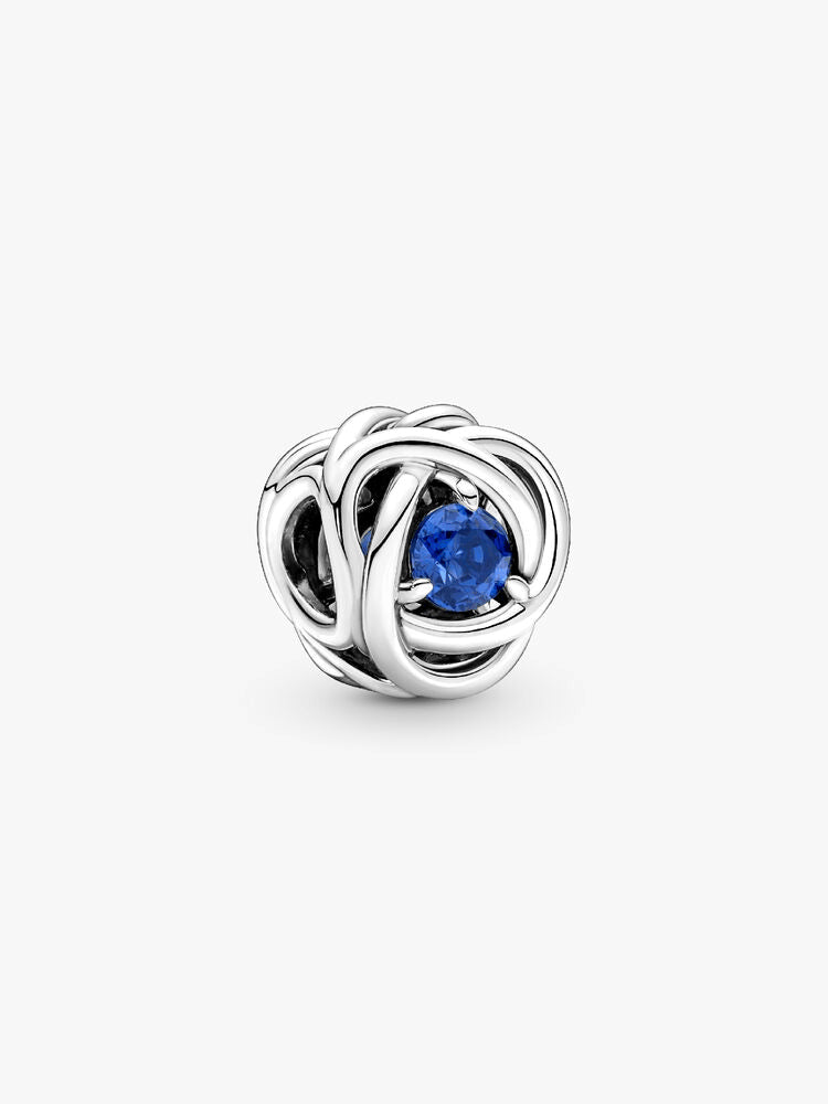 September Blue Eternity Circle Charm