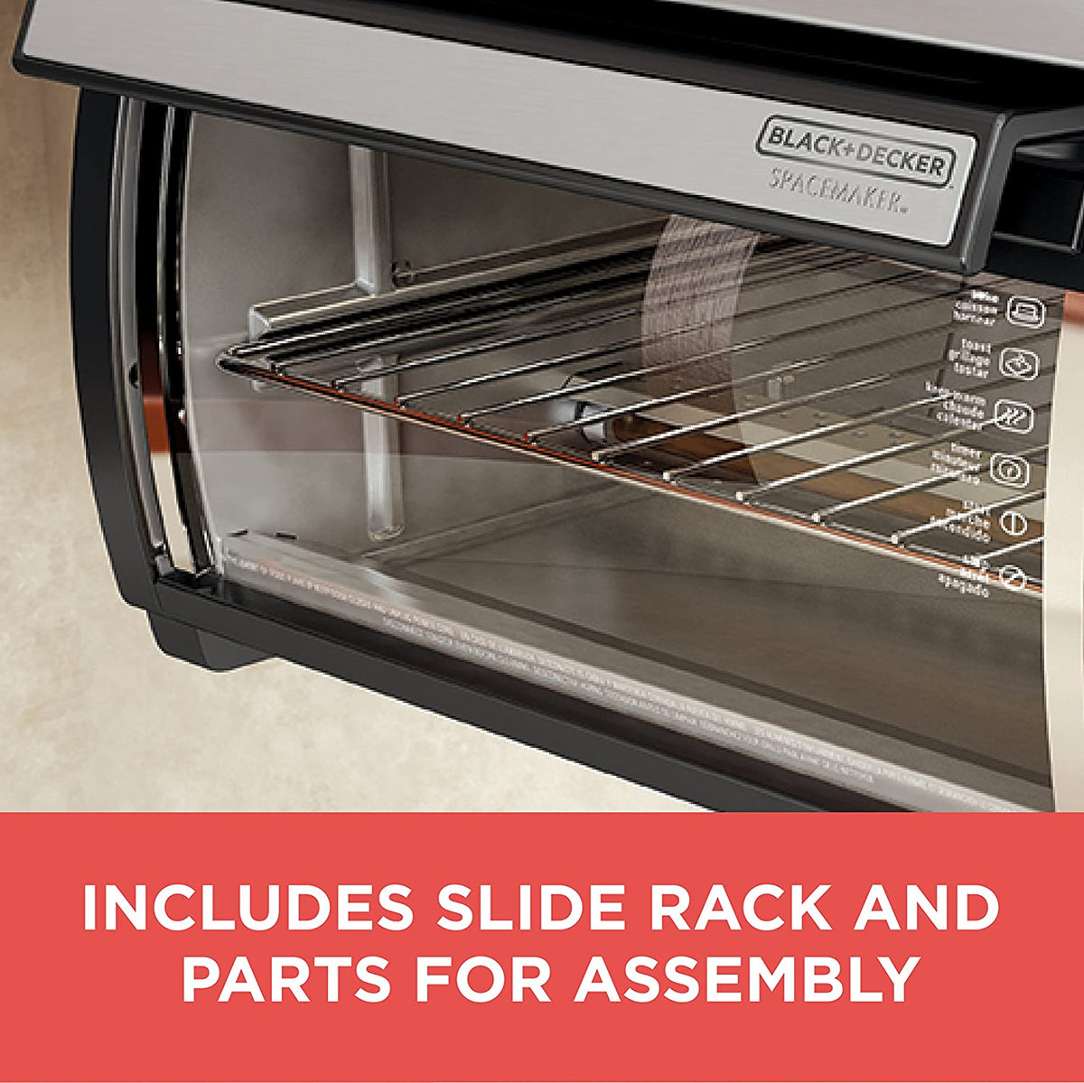 Under-Counter Toaster Oven With Digital Controls, Black/Stainless Steel, Fits 9-Inch Pizza