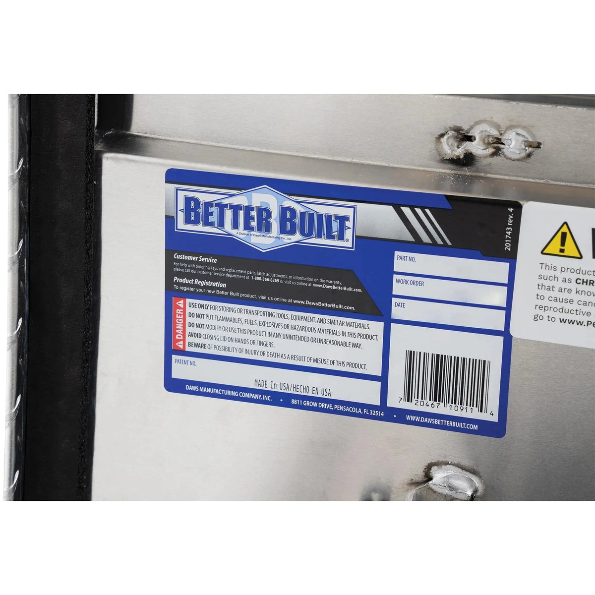 Better Built Low Profile Crossover Truck Tool Box - 70 Crown Series