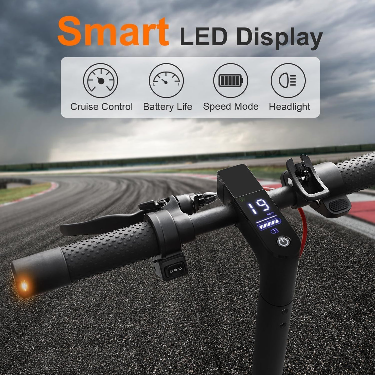 Electric Scooter With Solid Tires And Dual Braking - 350W/500W