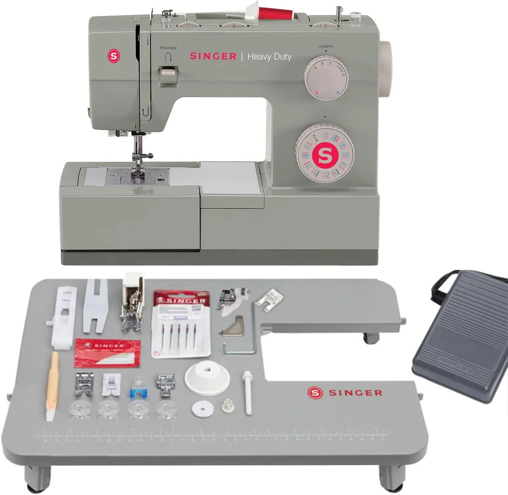 SINGER Heavy Duty High Speed Sewing Machine With Accessory Kit, 110 Stitch Applications - 4452