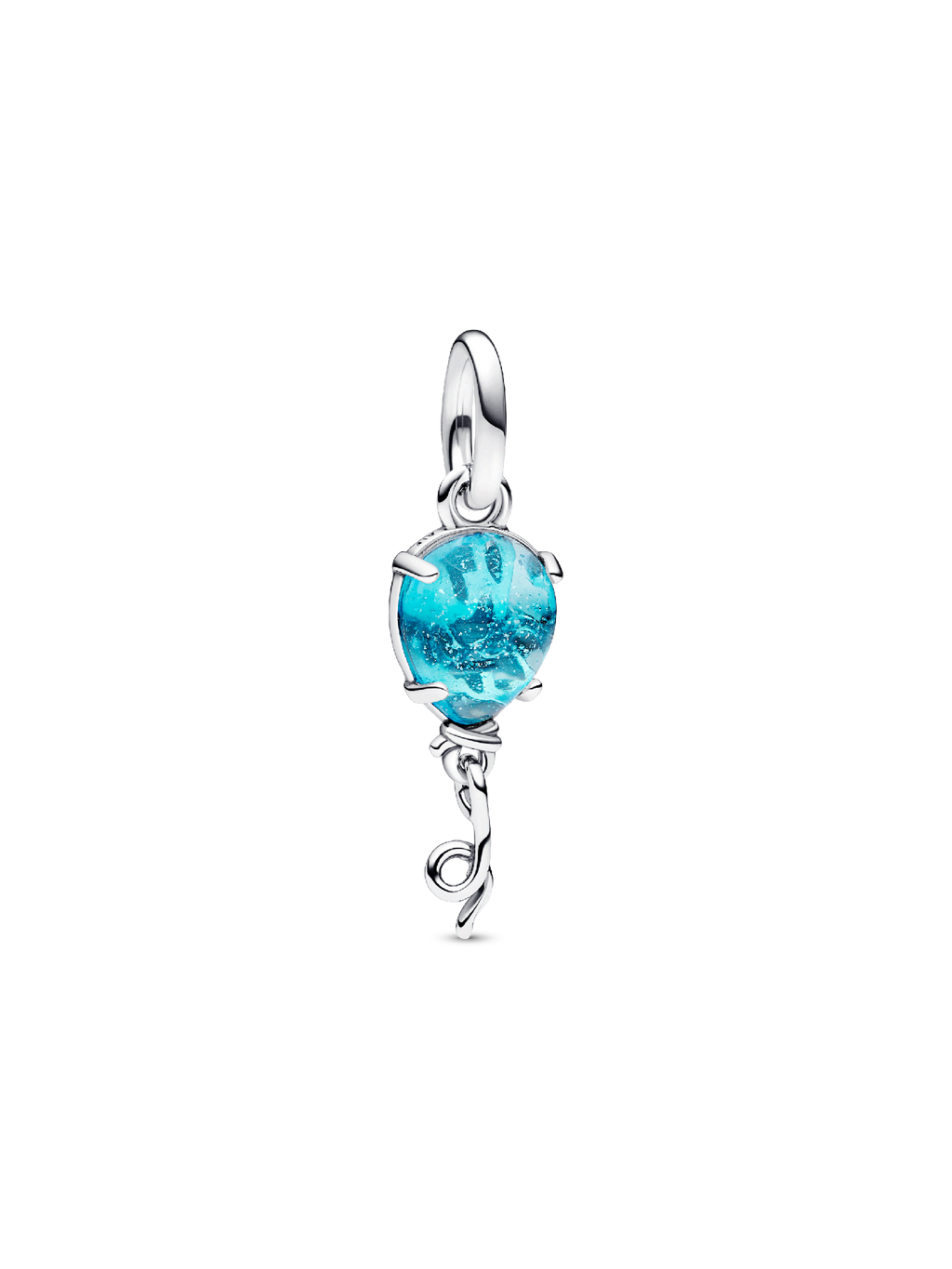 Blue Murano Glass Balloon Dangle Charm