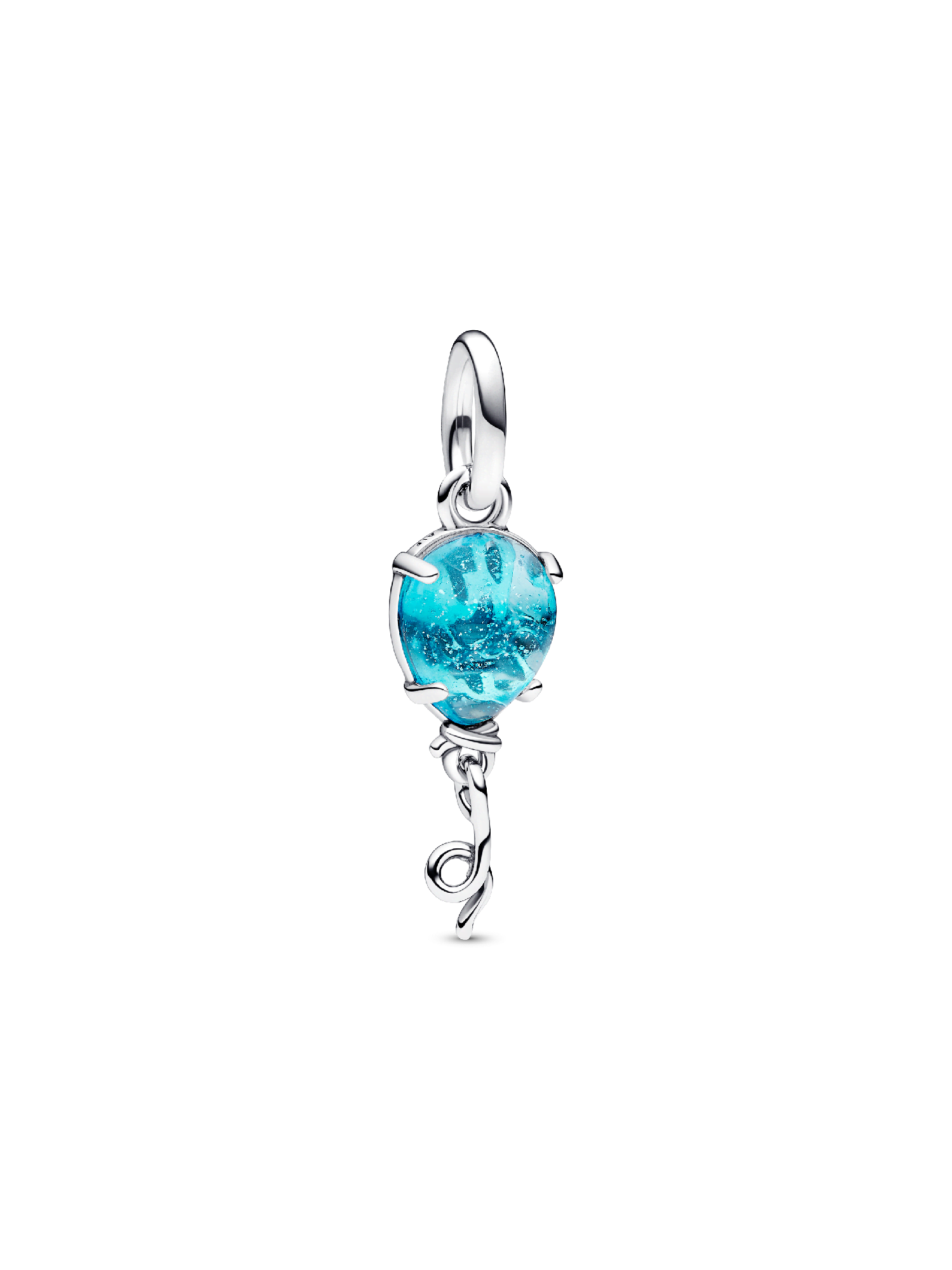 Blue Murano Glass Balloon Dangle Charm