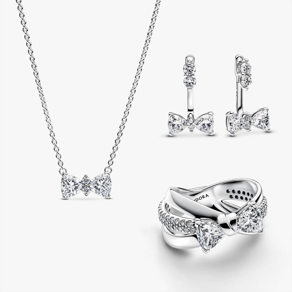 Sparkling Bow Jewelry Set