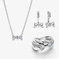 Sparkling Bow Jewelry Set