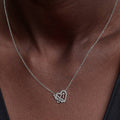 Entwined Heart & Butterfly Pendant Necklace