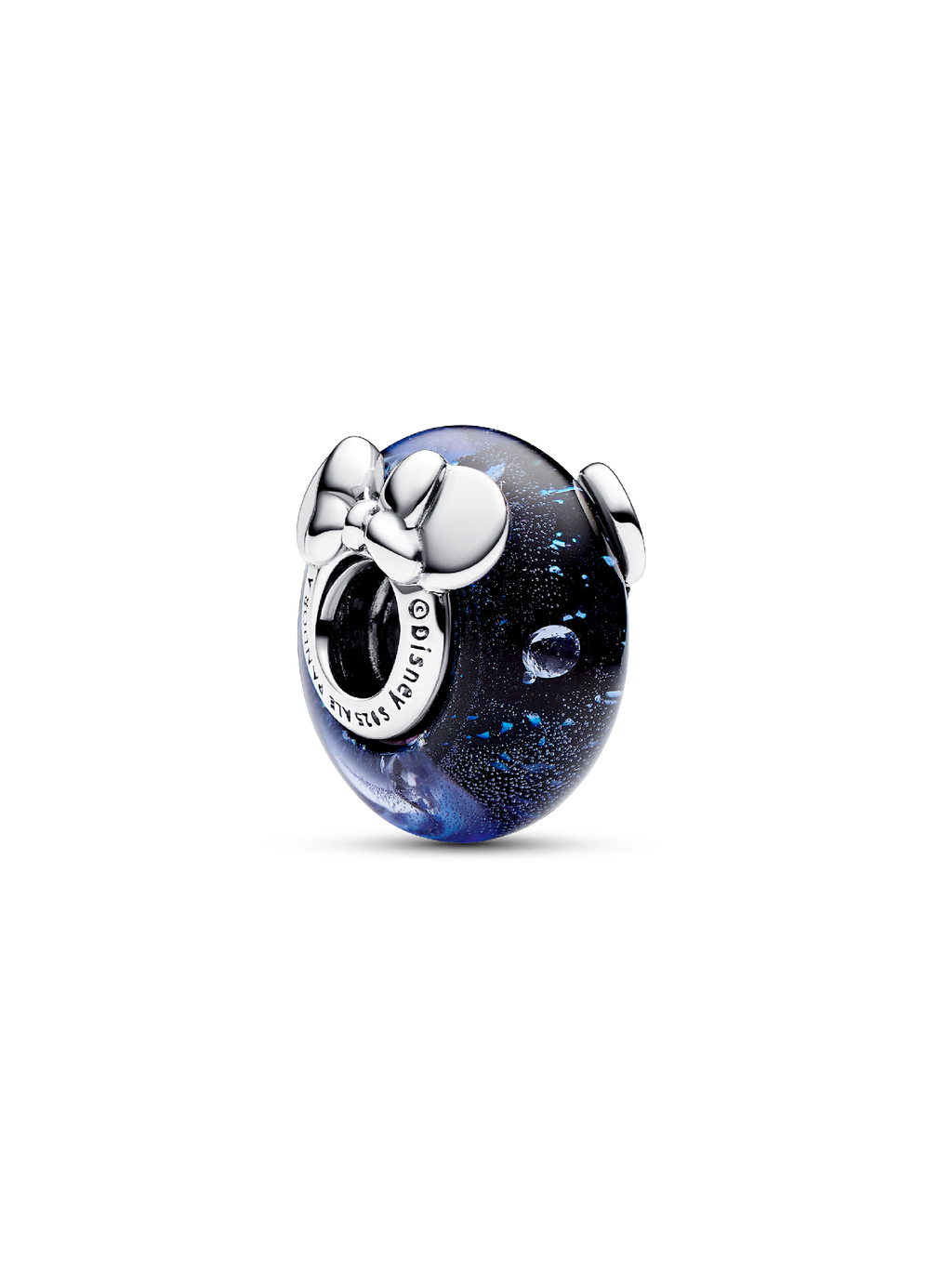 FINAL SALE - Disney Mickey Mouse & Minnie Mouse Blue Murano Glass Charm