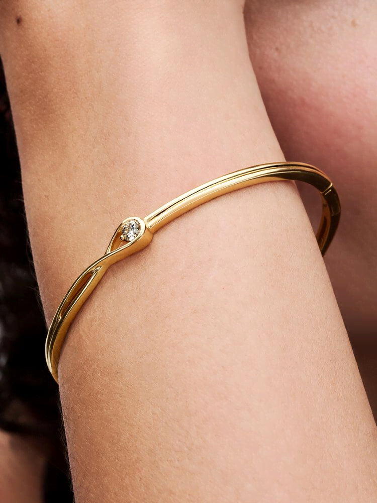 Pandora Infinite 14k Gold Lab-grown Diamond Bangle