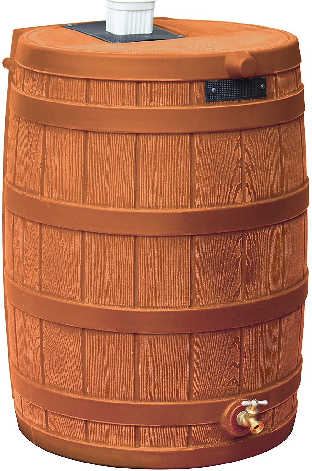 50-Gallon Outdoor Plastic Rain Barrel
