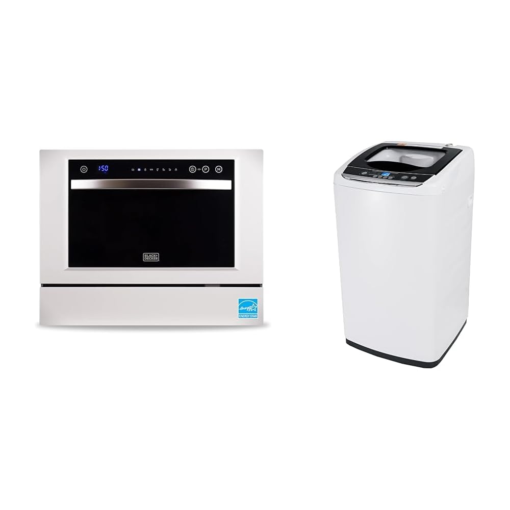 6-Place Setting Portable Dishwasher And 0.9 Cubic Feet Washer Bundle