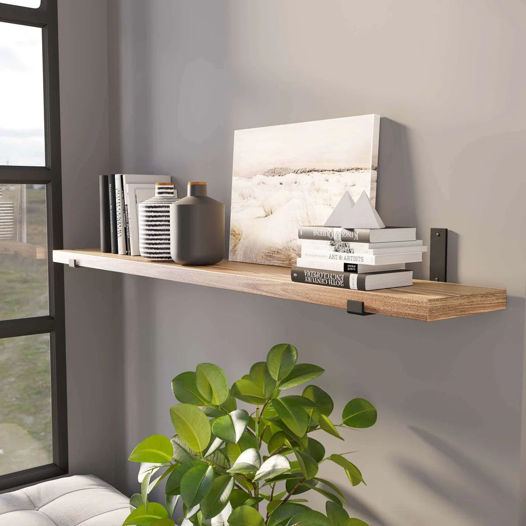 Floating Wall Shelf, 60 Inch x 9.25 Inch Deep