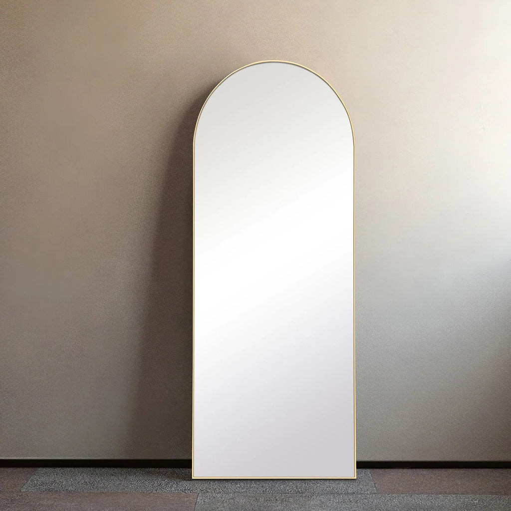 Arched Full-Length Floor Mirror - Standing And Wall-Mounted