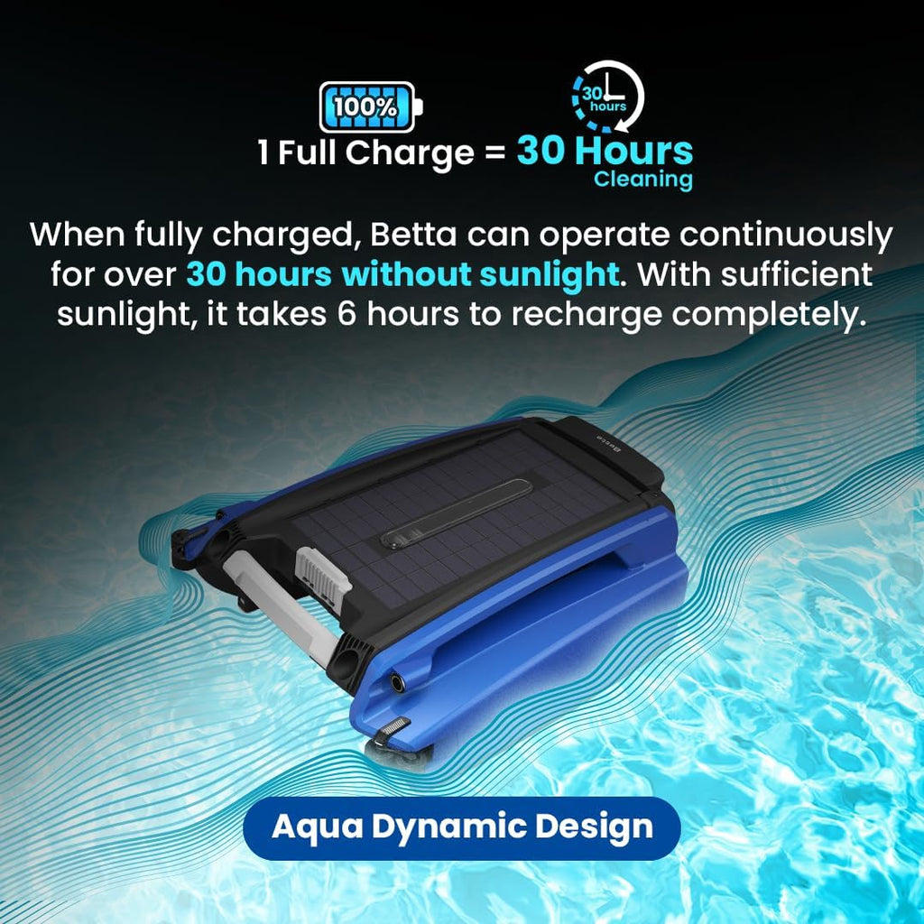 Betta Solar Powered Robotic Pool Surface Skimmer Cleaner - Betta-SE
