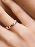 Row of Hearts Ring