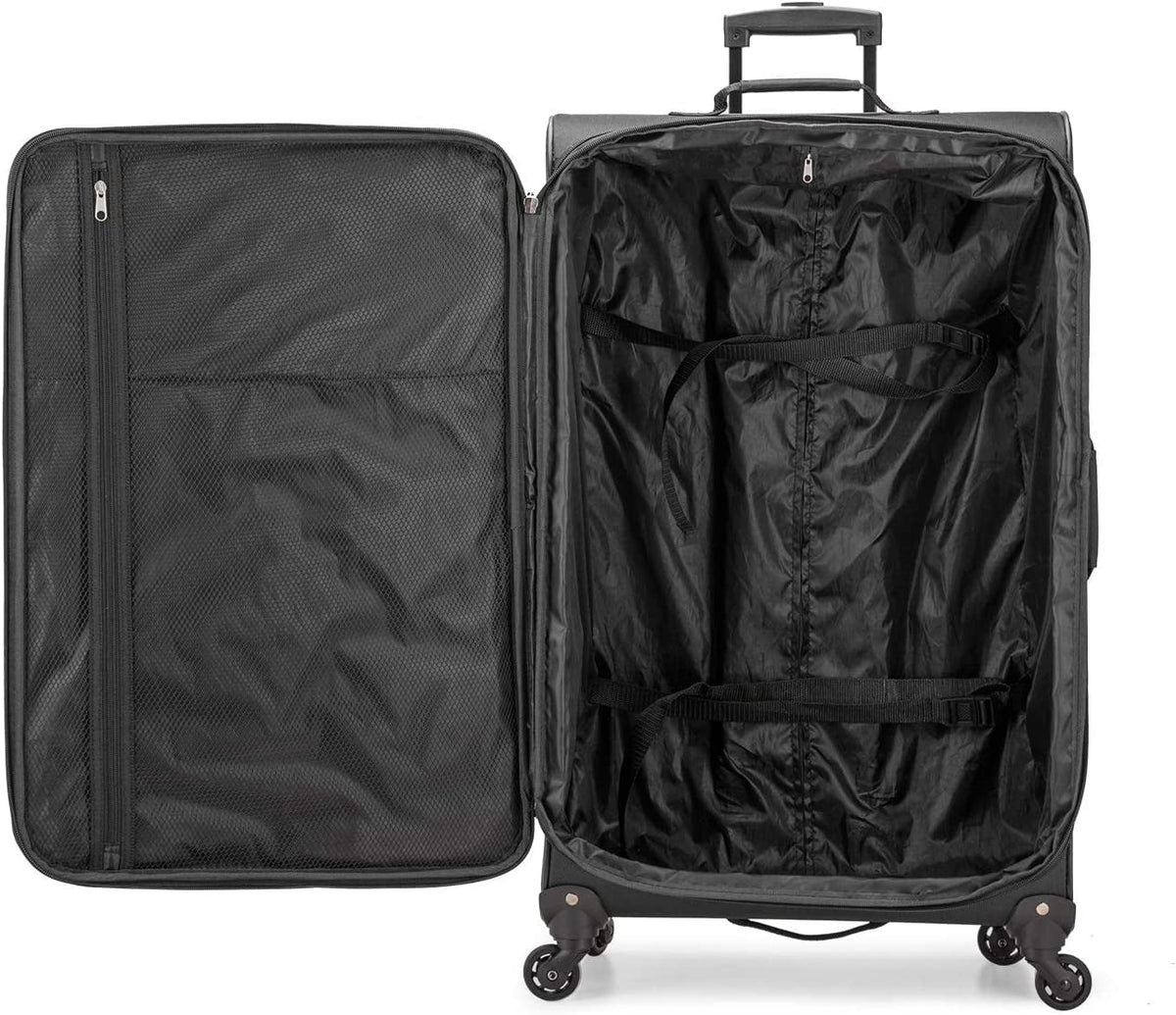 U.S. Traveler Expandable Softside Luggage, Navy, 31in Checked Large - Aviron Bay