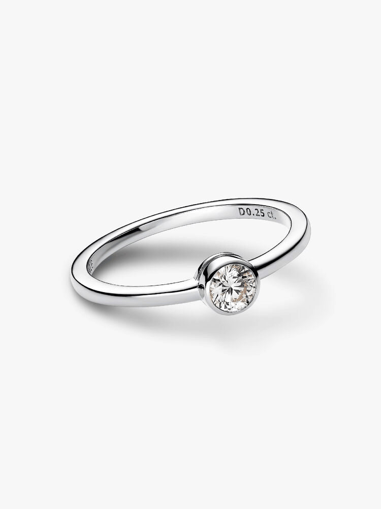 Pandora Era Bezel Sterling Silver Lab-grown Diamond Ring