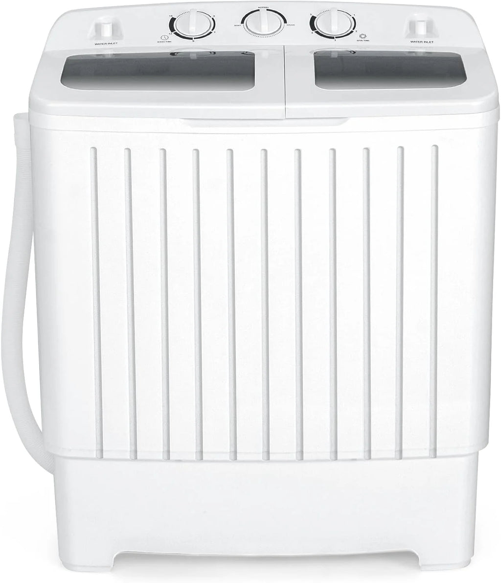 Portable Twin Tub Washing Machine 20 Lbs Capacity Grey+White