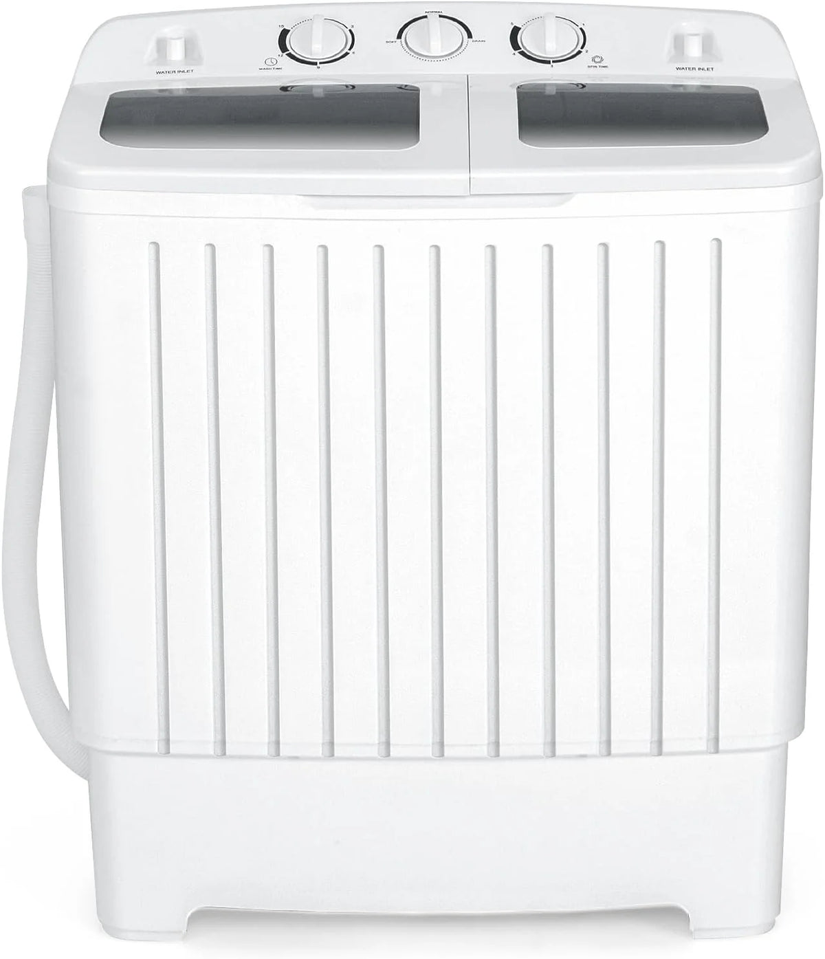 Portable Twin Tub Washing Machine 20 Lbs Capacity Grey+White
