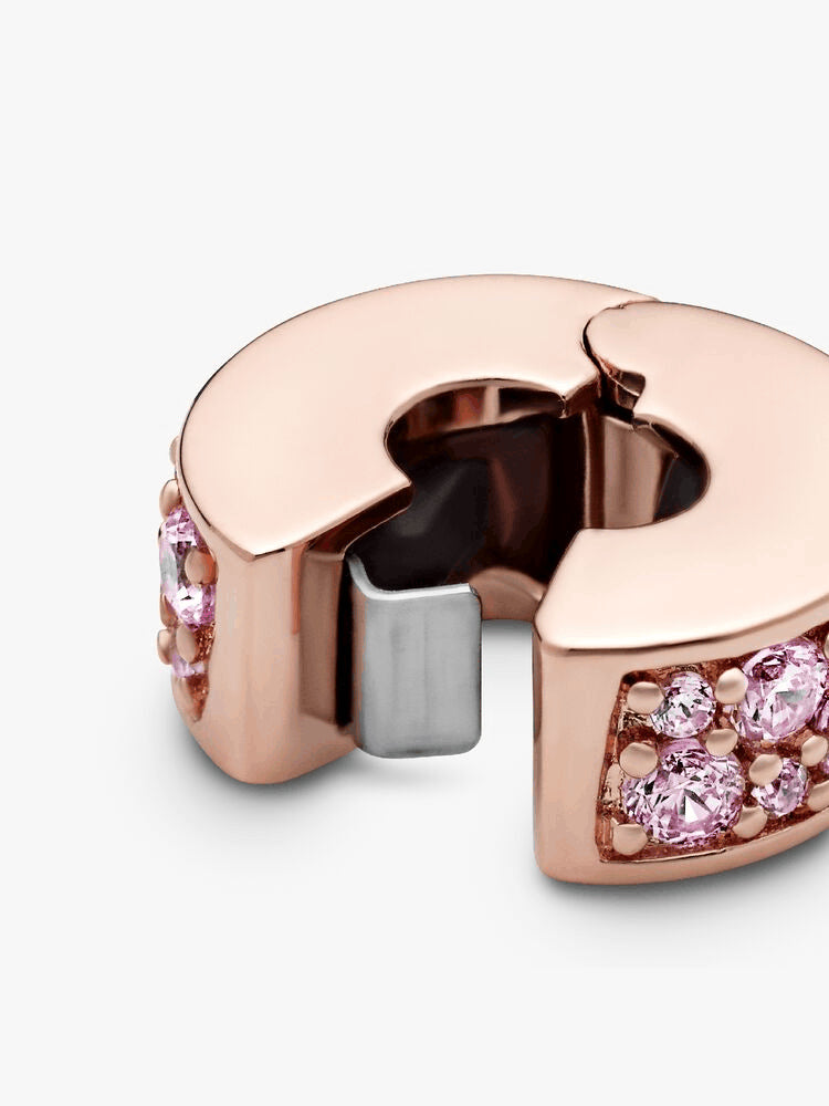 Pink Pavé Clip Charm