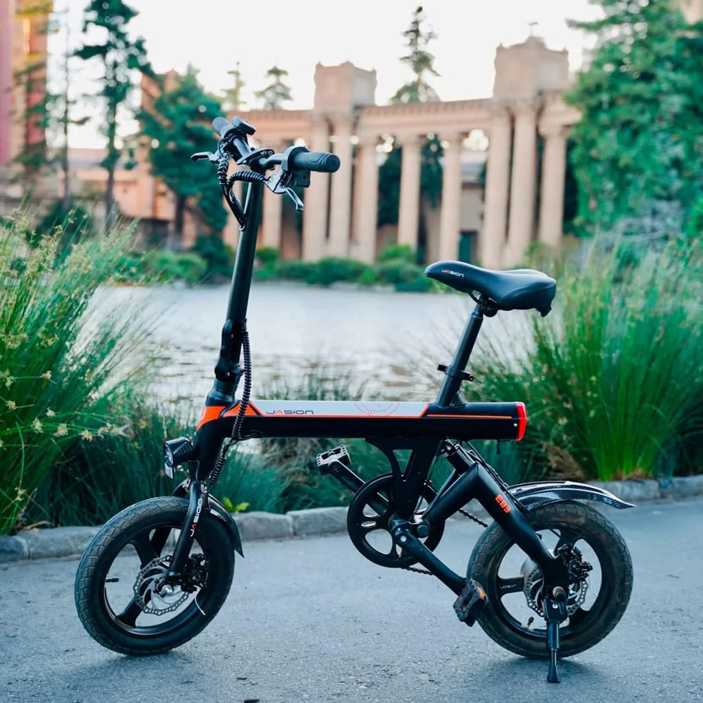 Jasion 14 Inch Folding Electric Bike, 21 Mph, 500W Peak Motor, 270Wh Battery - EB3
